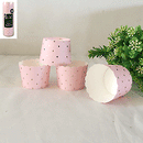 Cupcake Cups - Pink with Gold Polka Dots Self Standing Baking Cups 25pk