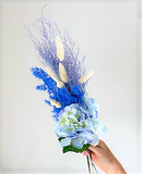 Floristry - Preserved & Artificial Mixed Flower Spray - Blues