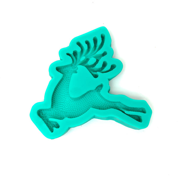 Silicone Mould - Large Prancing Reindeer (Christmas)