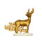 Cake Topper - Gold Reindeer & Merry Christmas Set (Plastic & Resin)