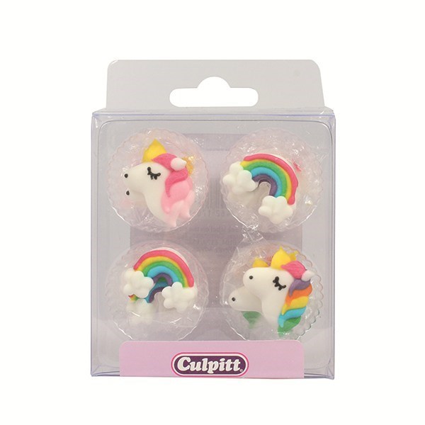 Sugar Decorations - Rainbows & Unicorns 12pk by Culpitt