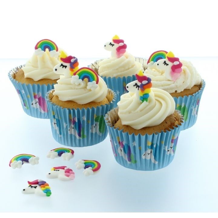 Sugar Decorations - Rainbows & Unicorns 10pk by Baked With Love