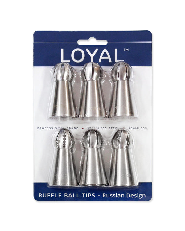 Piping Tips - Ruffle Ball Tips (Russian) - Set Of 6 - Loyal
