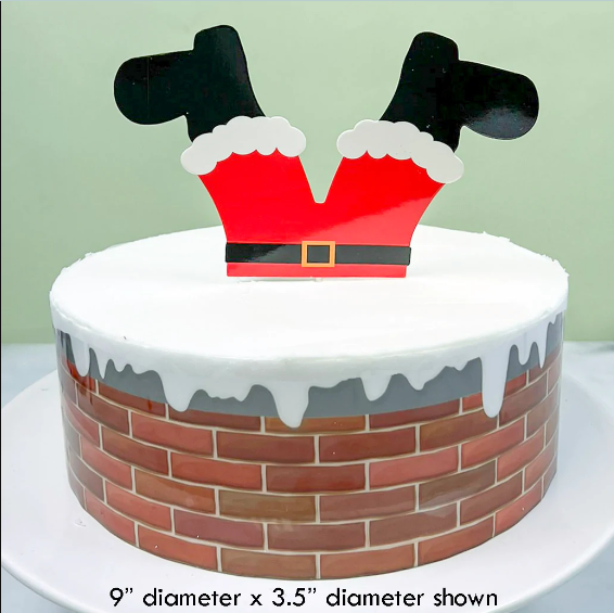 Cake Decorating Kit - Santa Legs in Chimney (3.5 inch x 31 inch)