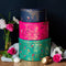 Cake Storage Tin - Chelsea (Pink Bird of Paradise) 22cm (Medium) Round - by Sara Miller London