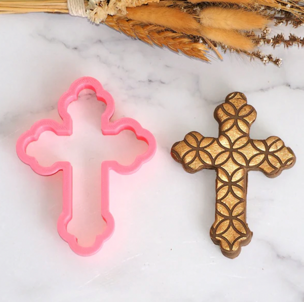 Cross Ornate 3D Printed Cookie Cutter