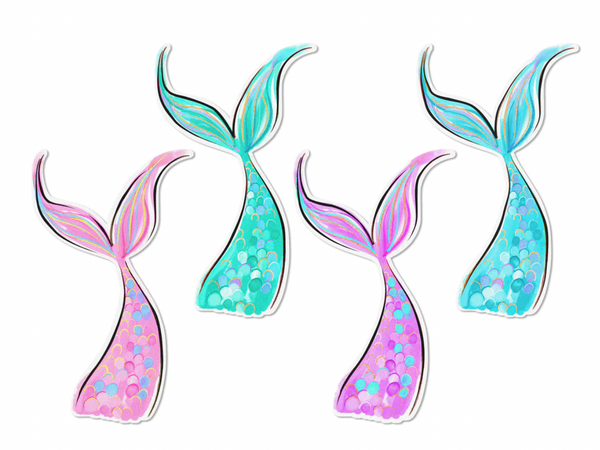 Cupcake Wafer Toppers - Mermaid Tails 12pk