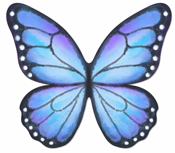 Cupcake Wafer Toppers - Blue Butterflies 12pk - by Sprinkle Pop
