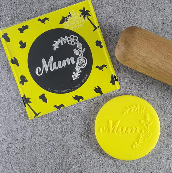Debosser - Mum Flower Frame - Debosser / Embosser / Acrylic Stamp