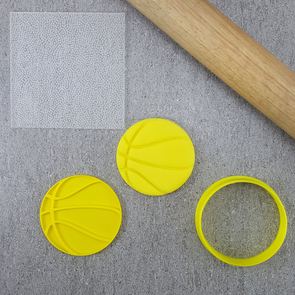 Embosser & Cutter Set - Basketball with Dimple Pattern Plate