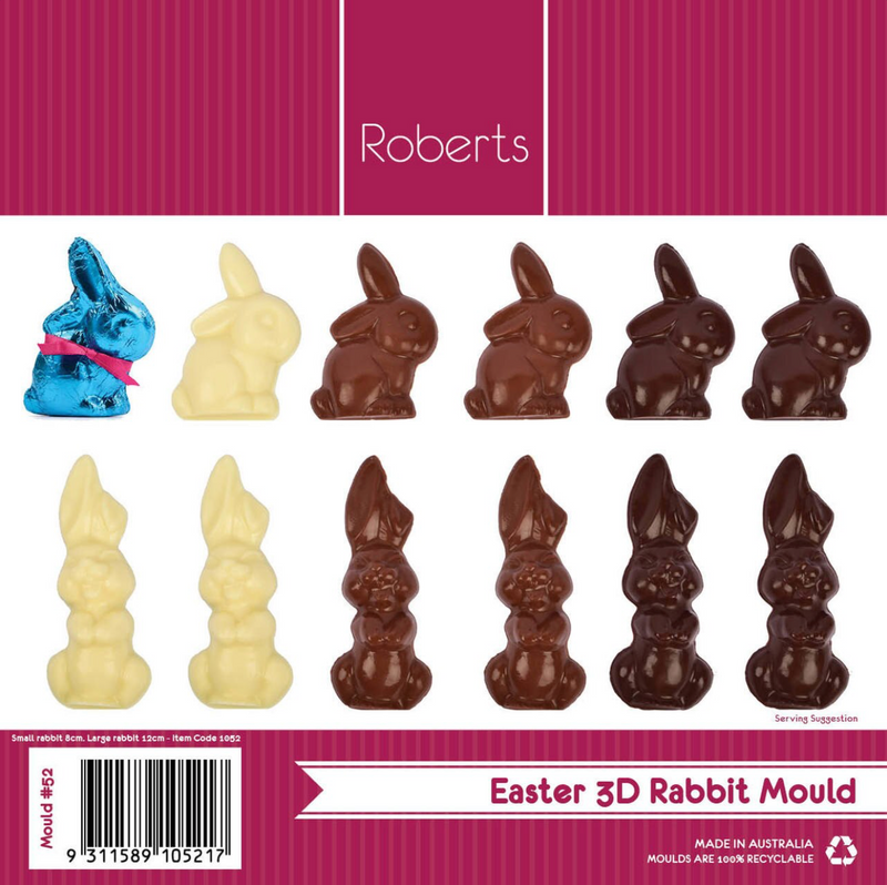 Chocolate Mould - 3D Easter Rabbits