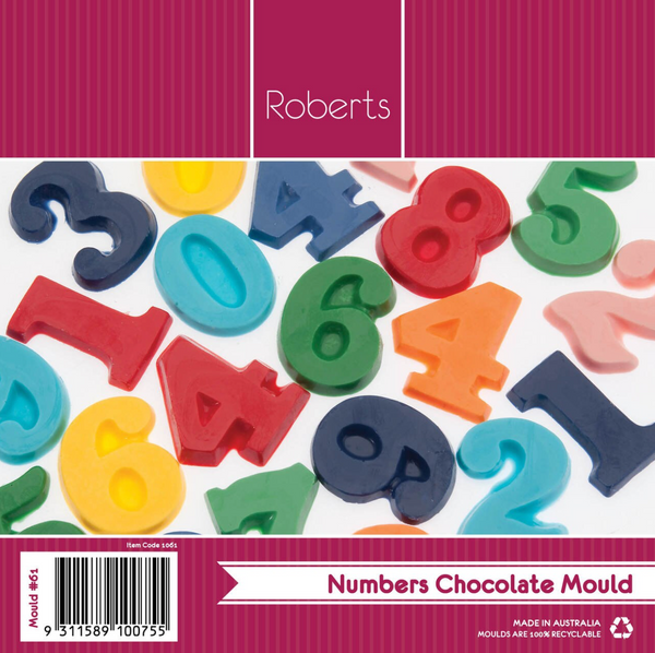 Chocolate Mould - Numbers (with recipe card)