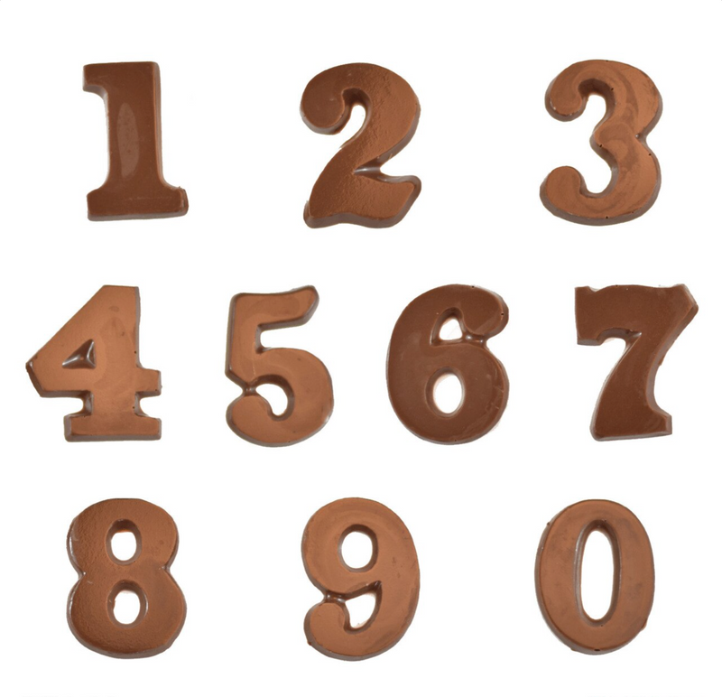 Chocolate Mould - Numbers (with recipe card)