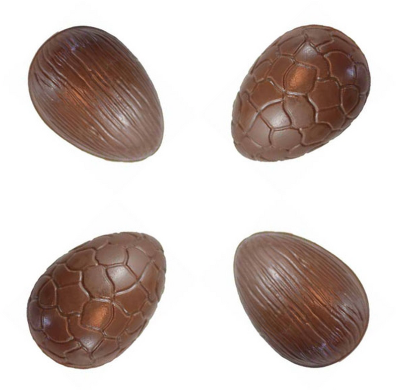 Ribbed & Crackled Easter Egg Chocolate Mould - 8cm 3D