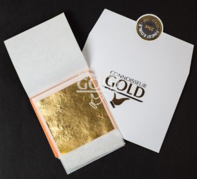 Edible Rose Gold Leaf - 5 sheets transfer 23ct - Connoisseur Gold