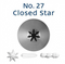 No 27 Closed Star Piping Tip - Loyal