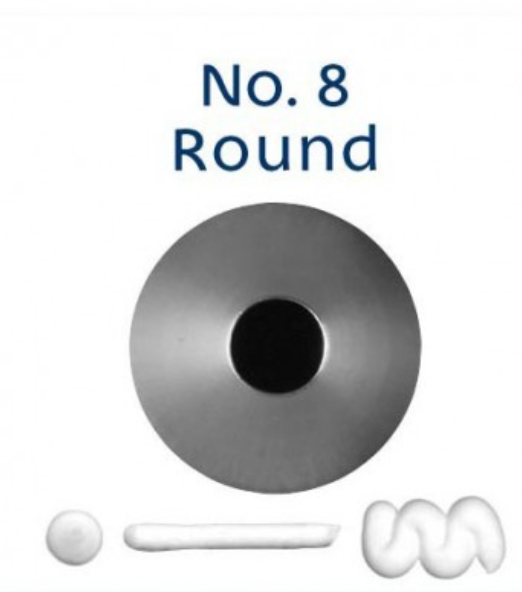 No 8 Round Piping Tip - Loyal