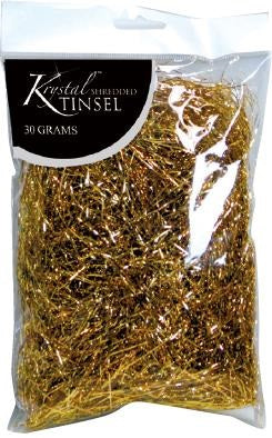 Shredded Box Fillings - Gold Tinsel 30g (Christmas)