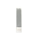 Candles:  Silver 12cm Tall Candles - 12pk