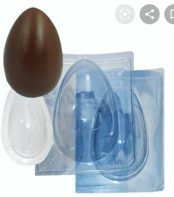 Chocolate Mould - Smooth Easter Egg 750g - 3 Piece Mould