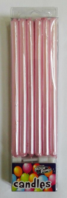 Tall Candle 12 pk – Pearl Pink