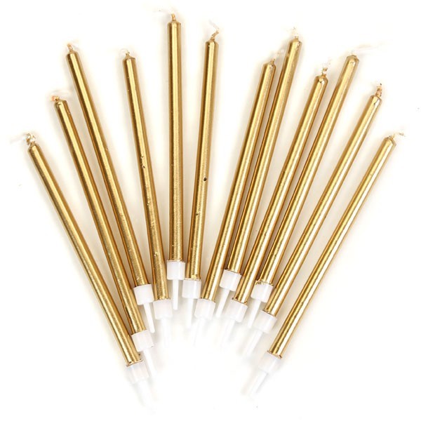 Tall Candle 12 pk – Gold