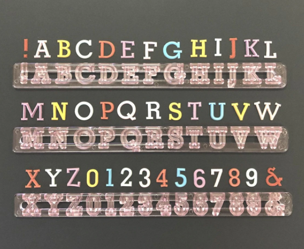 Cutters - Uppercase Alphabet & Numbers Set - Block Font - FMM Tappit