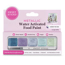Under The Sea Mini Paint Palette - Edible Art Metallic Water Activated Food Paint Mini Palette - By Sweet Sticks
