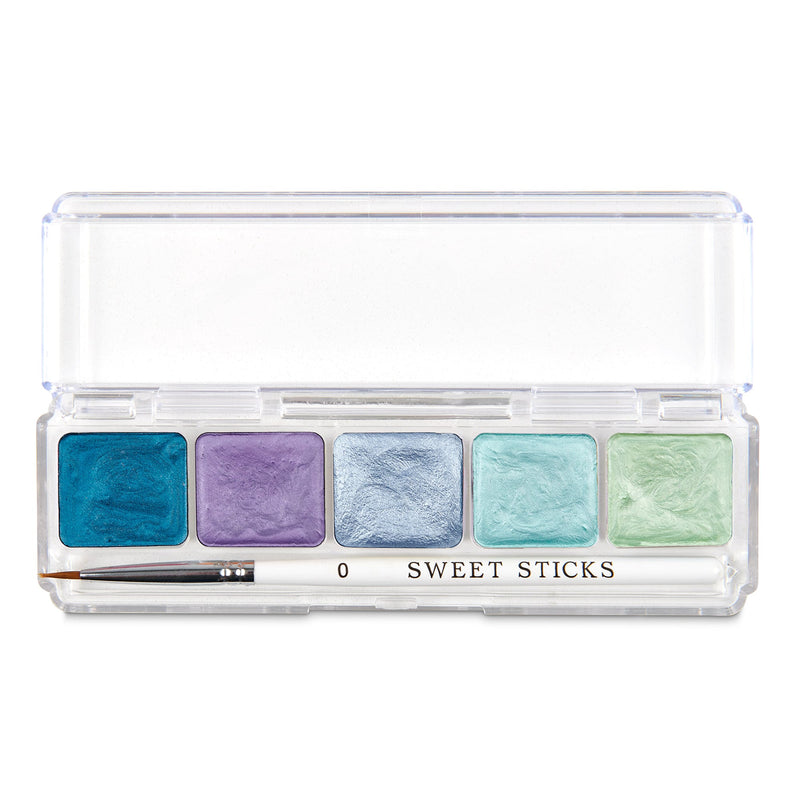 Under The Sea Mini Paint Palette - Edible Art Metallic Water Activated Food Paint Mini Palette - By Sweet Sticks