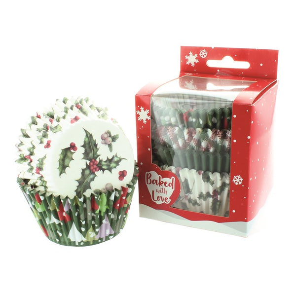Cupcake Cases - Vintage Holly - 100pk