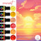 Vivid Gel Paste Food Colour Set - Sunset 6 Pack (x21g)