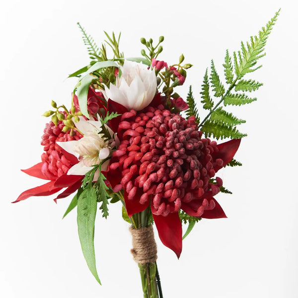 Floristry - Waratah Mixed Bouquet in Red - Artificial Flowers