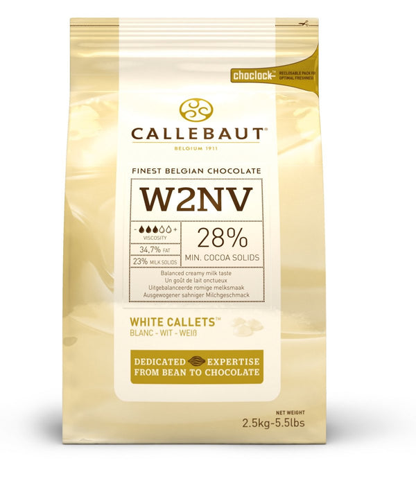 Callebaut White Couverture Chocolate Callets (Melts) 28% - 2.5kg