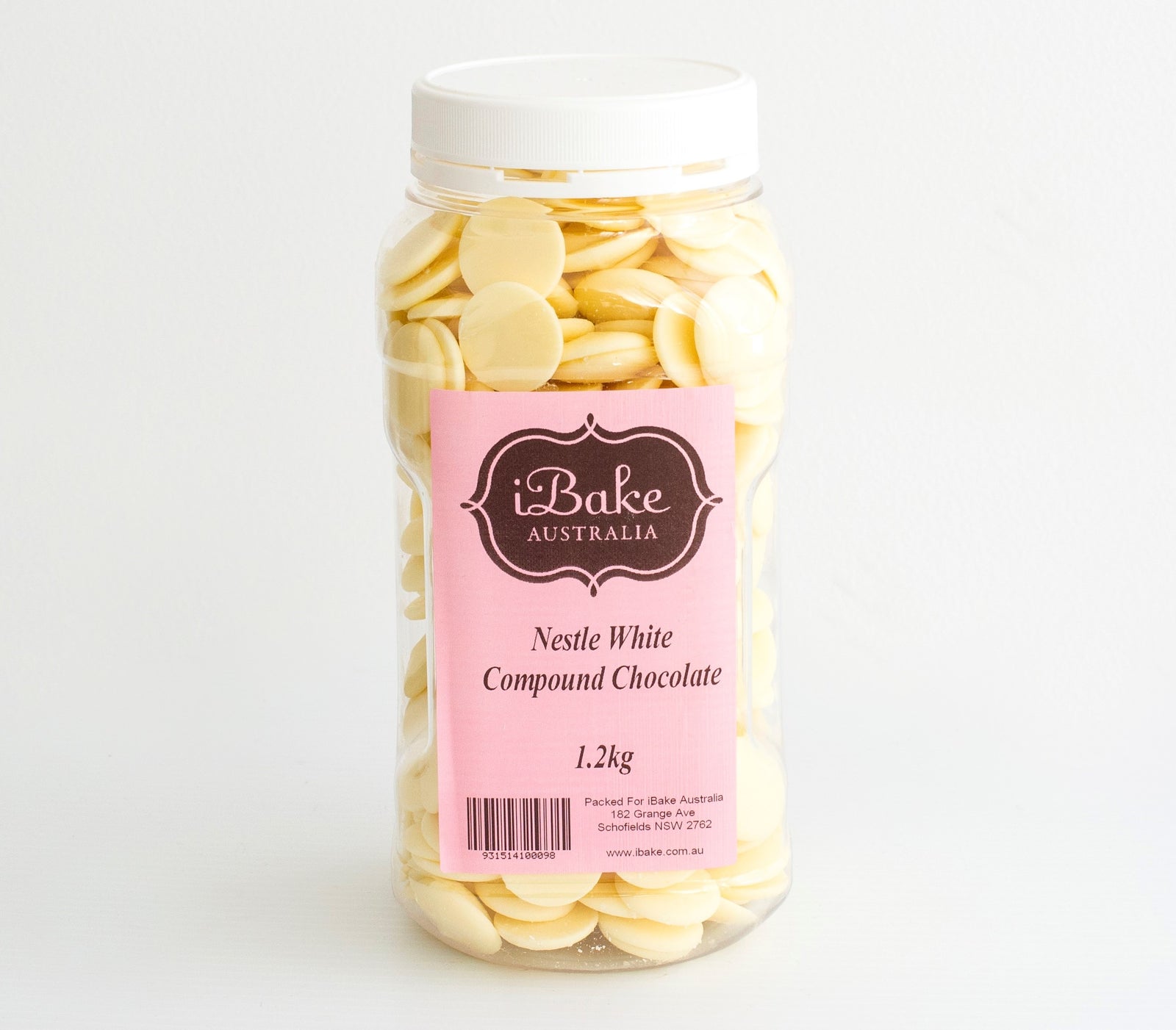 White Compound Chocolate Melts 1.2kg Nestle Snowcap Latorta