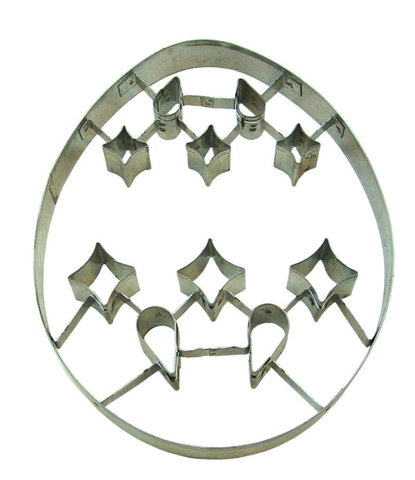 Cookie Cutter - Ornate Egg - 20cm Extra Large - Stainless Steel