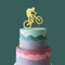 Cake Topper - Bike Rider - Gold Plated