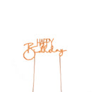 Cake Topper - Happy Birthday (V2) - Rose Gold Plated