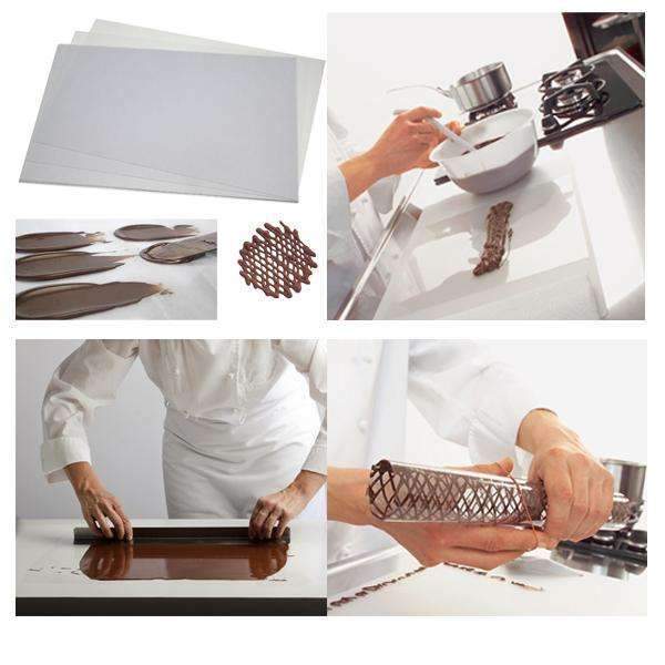 Guitar Sheets for Chocolate - 400x600mm  (Clear Cake Collar / Wrap / Chocolate Sheet)