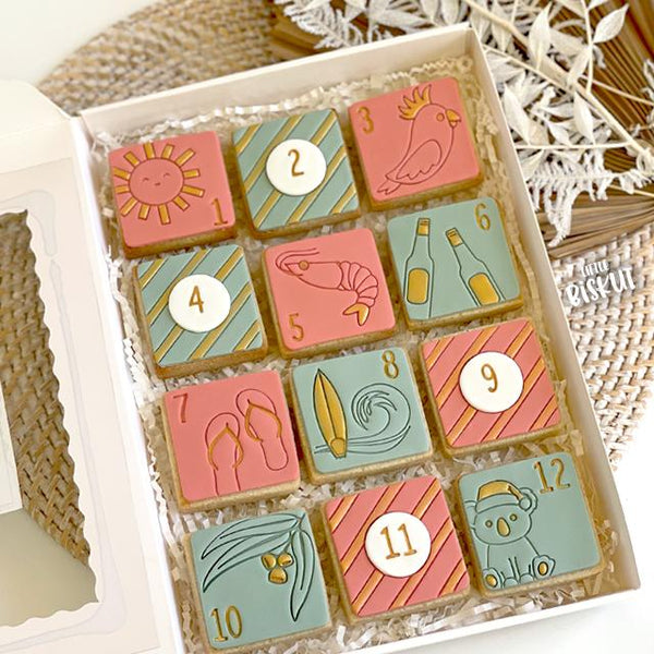 Embosser & Cutter Set - Aussie Christmas Advent Calendar (icons, numbers, cutter) by Little Biskut