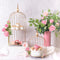 Cake Stand - Gold 2-Tier Birdcage Cake Display 30cm D x 74cm H