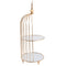 Cake Stand - Gold 2-Tier Birdcage Cake Display 30cm D x 74cm H