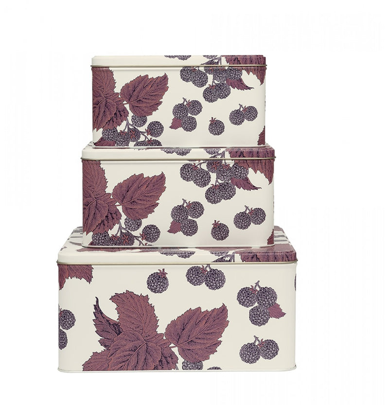 Cake Storage Tin - Blackbird & Bramble 22cm (Medium) Square by Thornback & Peel