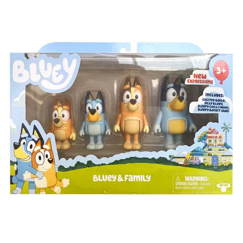 Cake Topper - Bluey & Family 8pc Figurine Set Plastic