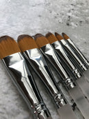 Paint Brushes - 6pk Flat Tip Paint Brush Set - Caking It Up