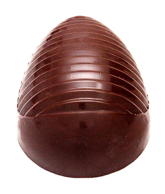 Chocolate Mould - Striped Easter Egg 500g - 3 Piece Mould