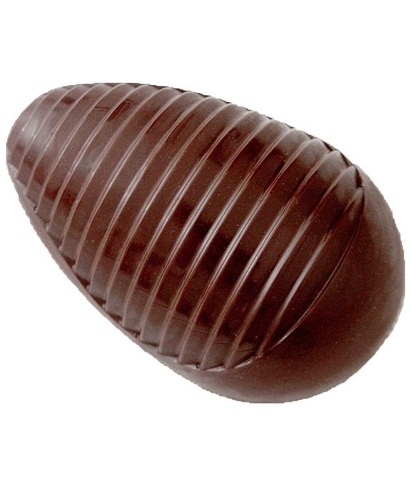 Chocolate Mould - Striped Easter Egg 500g - 3 Piece Mould
