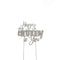Cake Topper - Happy Birthday to You - Silver Plated