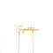 Cake Toppers - Congratulations - Gold Plated Metal
