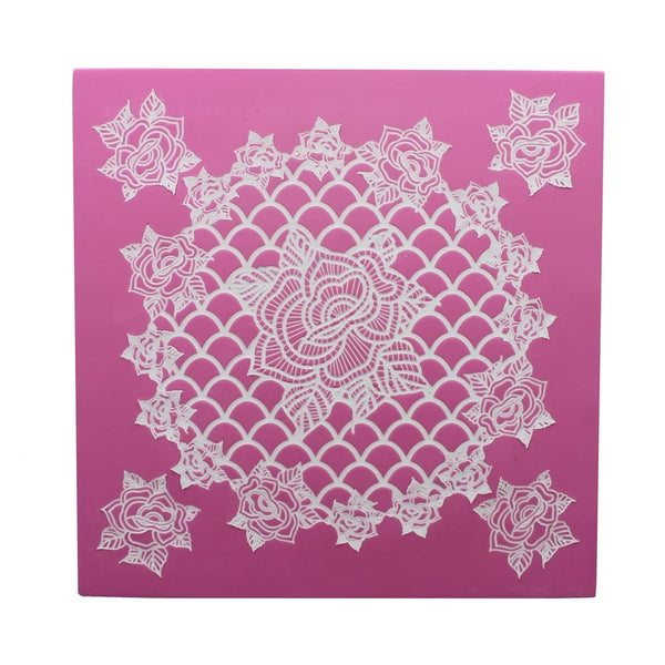 Ring Of Roses 3d Cake Lace Mat By Claire Bowman