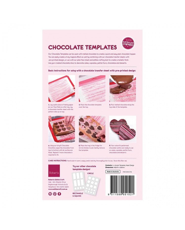 RECTANGLE SQUARE Chocolate Template Chablon Mat